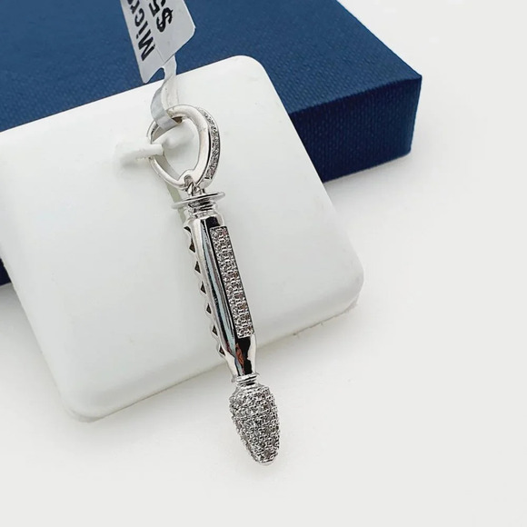 "925 Sterling Silver Plated CZ Pendant, INUS1BR099 - Picture 2 of 8